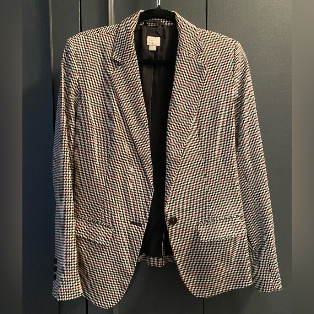 Target - A New Day - Red & Black Gingham Single Breasted Blazer - Size 2